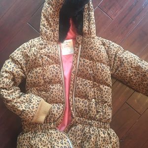 Hannah Anderson leopard coat with black fur detail